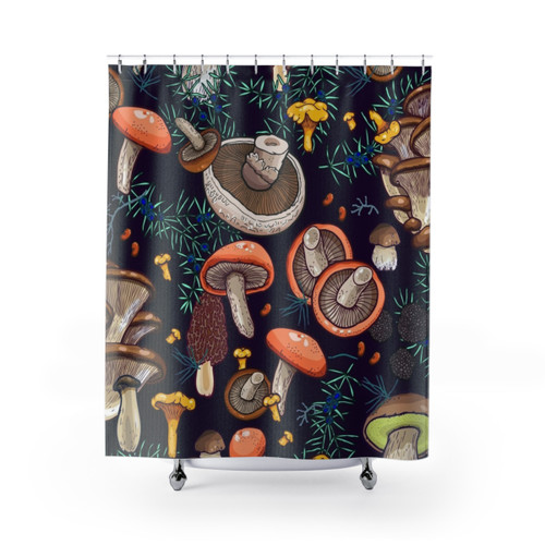 Dark Dream Forest Shower Curtains