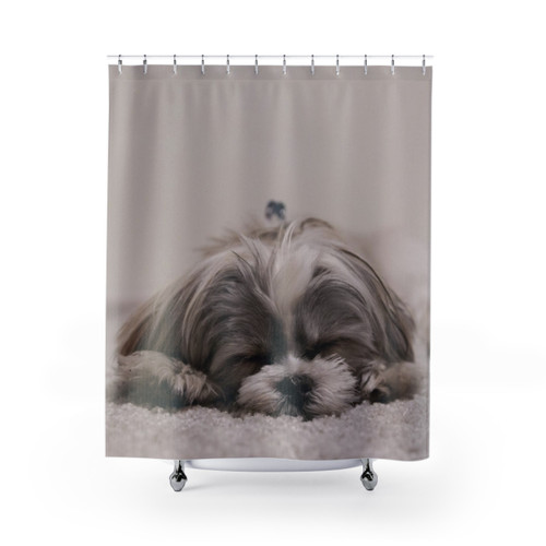 Shih Tzu Sleeping Shower Curtain