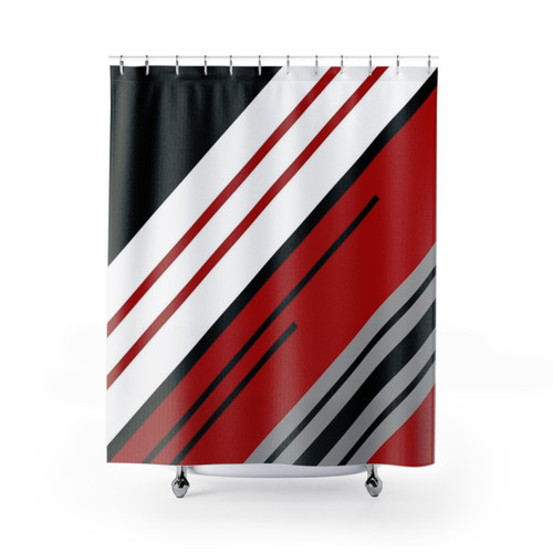 Diagonal Stripes Design Shower Curtains