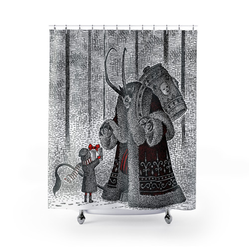 Krampus Holiday Shower Curtains