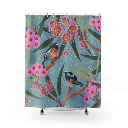 Australian Eucalyptus Flower Shower Curtain