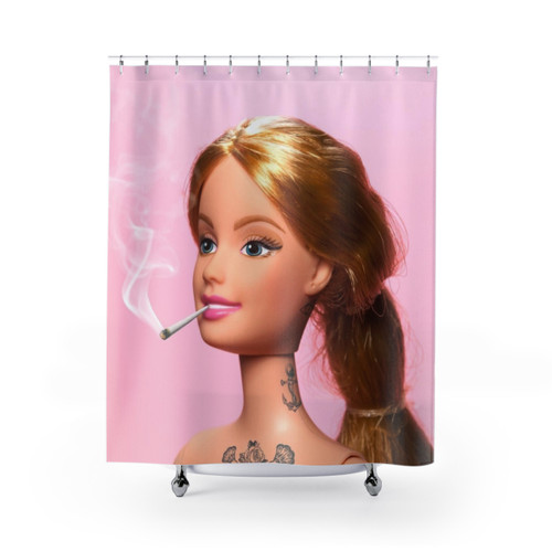 Doll Grown Up Shower Curtains with a surreal, contemporary design