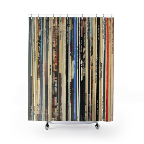Retro Vinyl Record Shower Curtains