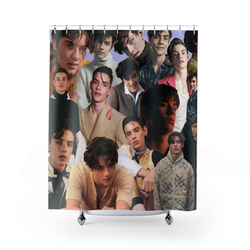 Louis Partridge Collage Shower Curtains