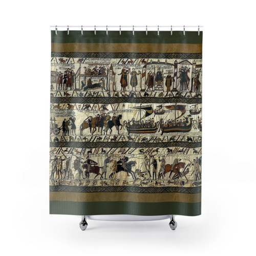 Bayeux Tapestry Inspired Shower Curtain