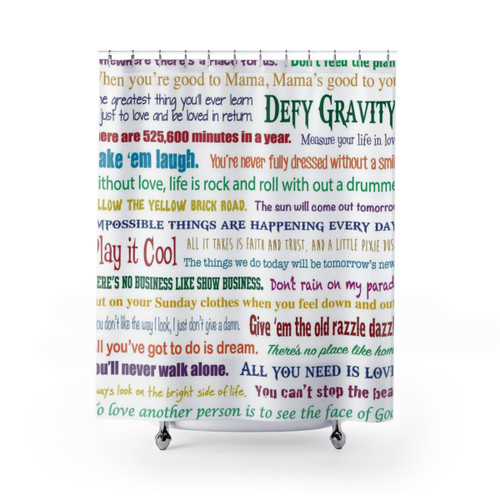 Things Musicals Taught Me Shower Curtains