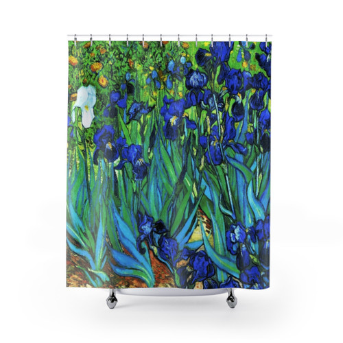 Van Gogh-inspired Garden Iris Shower Curtain