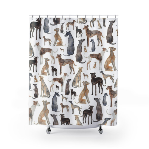 Greyhound, Lurcher & Wippet Dog Shower Curtains