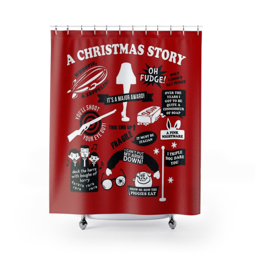 Christmas Story Quotes Shower Curtains