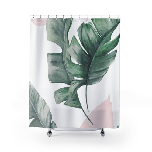 Tropical Palm Leaves Shower Curtain