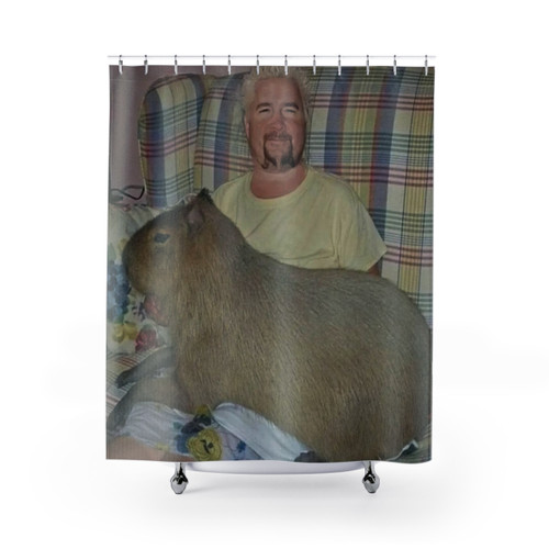Guy Fieri with Capybara Shower Curtain