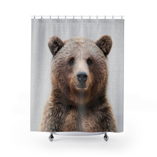 Colorful Grizzly Bear Shower Curtain