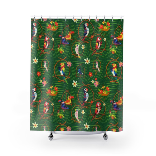 Enchanted Tiki Room Themed Shower Curtain