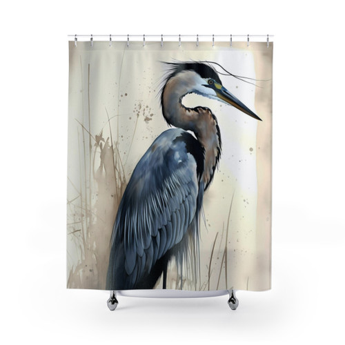 Great Blue Heron Shower Curtain