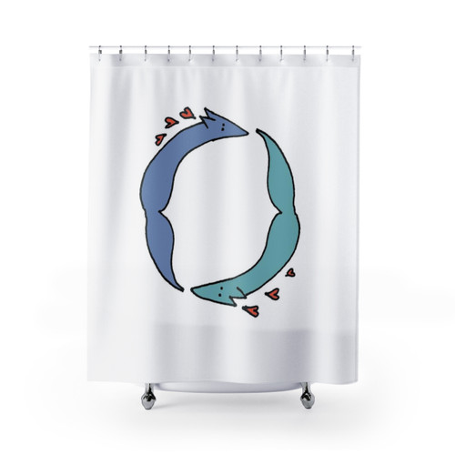 Whimsical Foxes in Love Shower Curtains