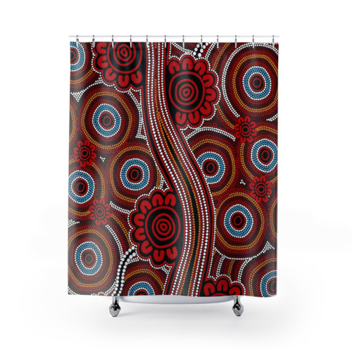 Authentic Aboriginal Art Shower Curtain