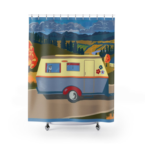 Vintage Caravan Shower Curtains
