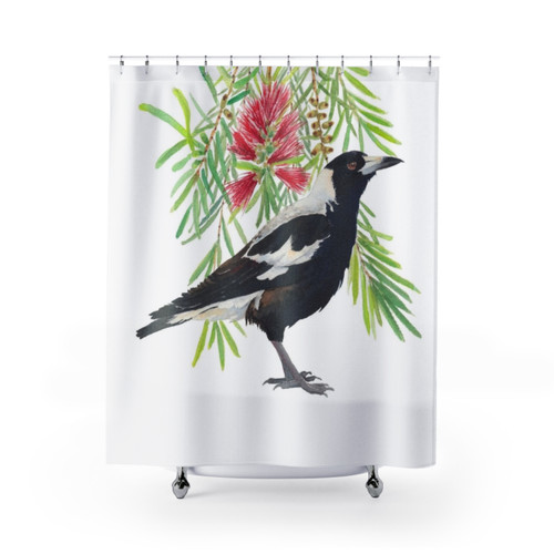 Australian Magpie Shower Curtain
