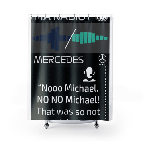 Toto Wolff Angry Team Radio F1 Shower Curtain