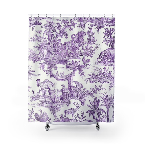 Elegant French Countryside Purple Shower Curtain