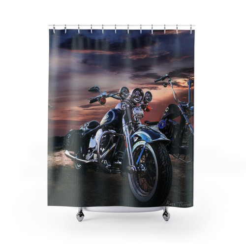 Harley Davidson Sunset Shower Curtain