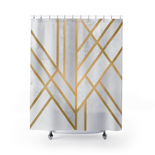 Art Deco Geometry Shower Curtains