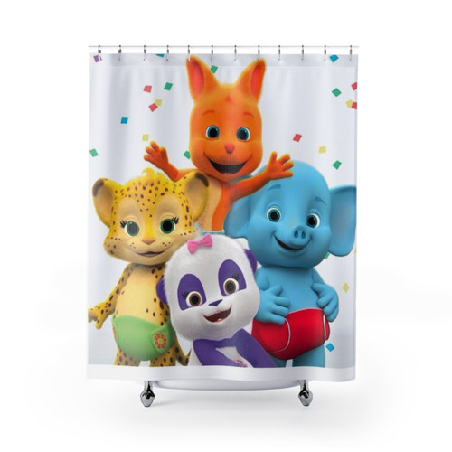 Word Party Kids TV Show Shower Curtains