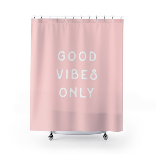 Pastel Shower Curtains with Positive Vibes