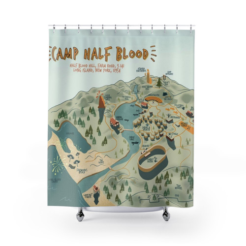 Map of Camp Half-Blood Shower Curtains