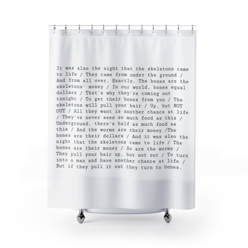 The Night That the Skeletons Came to Life Shower Curtains