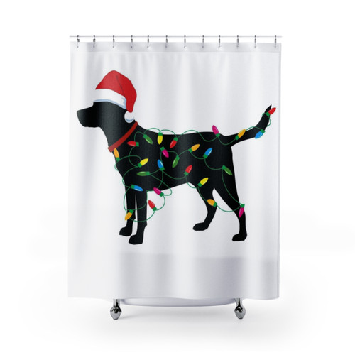 Christmas Labrador Retriever Shower Curtains