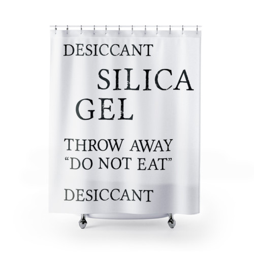 Funny Silica Gel "Do Not Eat" Shower Curtain"