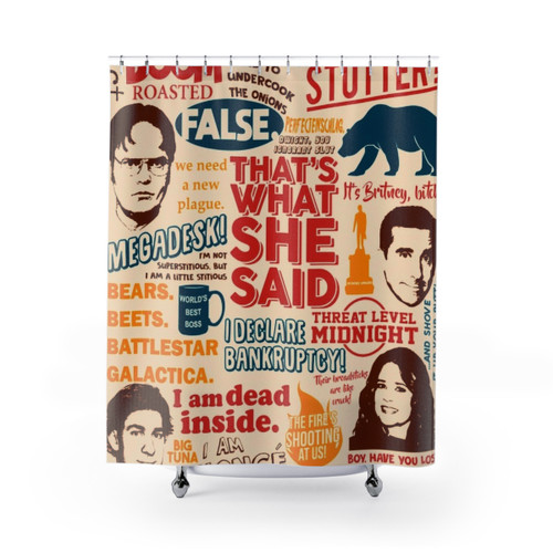The Office Shower Curtains with Memorable Quotes