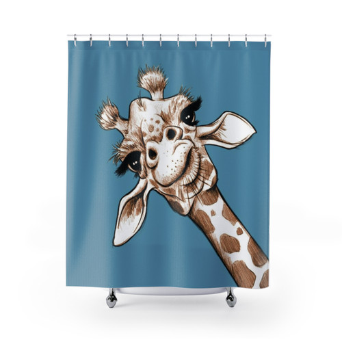 Sketch Giraffe Art Shower Curtain