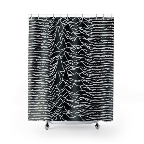 Unknown Pleasures Abstract Art Shower Curtains
