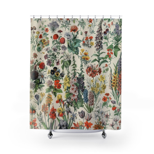 Adolphe Millot Floral Shower Curtain