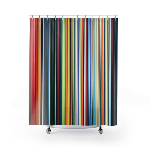 Multicolor Striped Shower Curtains for Modern Bathroom Decor