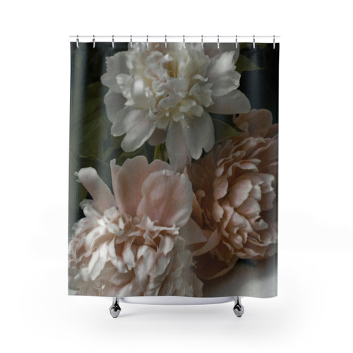 Vintage Pale Pink Peonies Shower Curtains