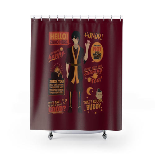 Zuko Avatar Themed Shower Curtain