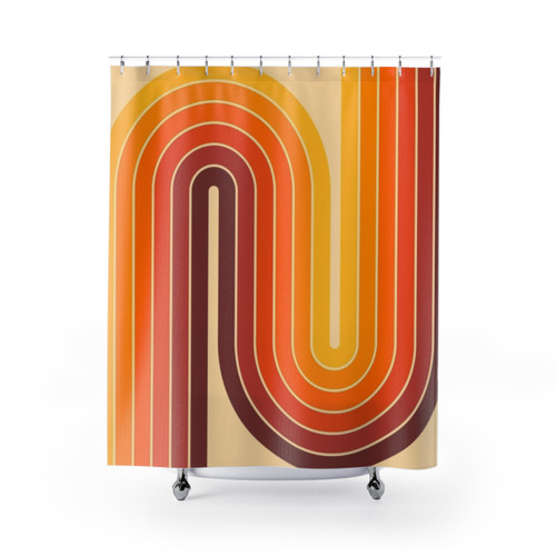 Retro Geometric 522 Shower Curtains