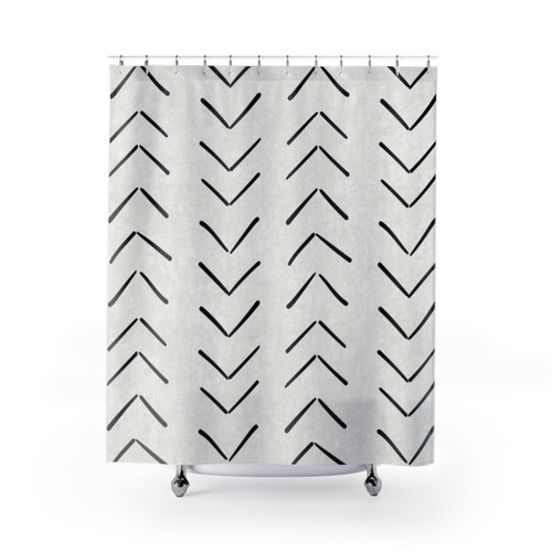 Boho Geometric Shower Curtains with Arrows