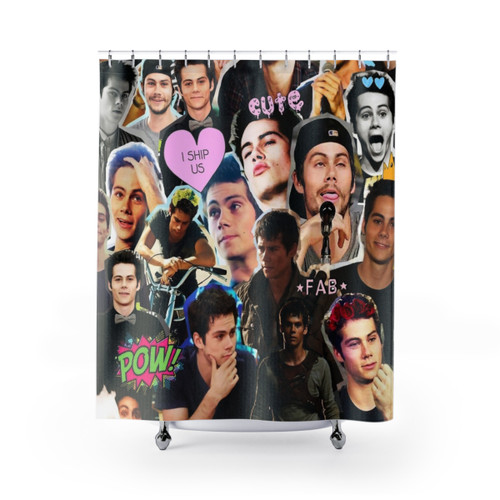 Dylan O'Brien Collage Shower Curtains