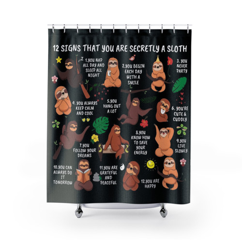 Sloth Shower Curtains for Sloth Lovers