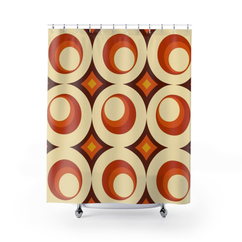 Mid-Century Modern Crescent Shower Curtains