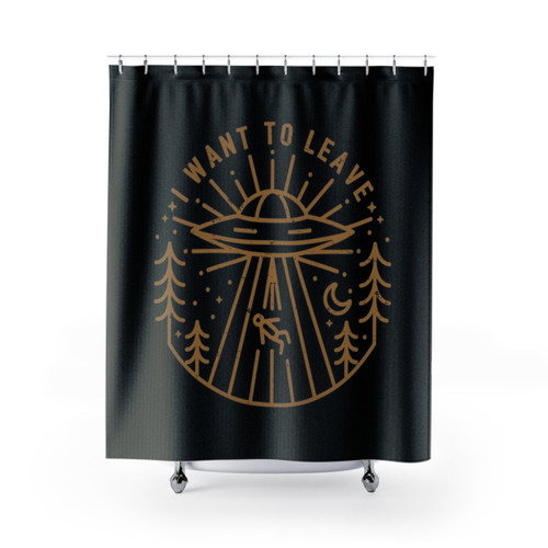 I Want To Leave Sci-Fi Shower Curtains