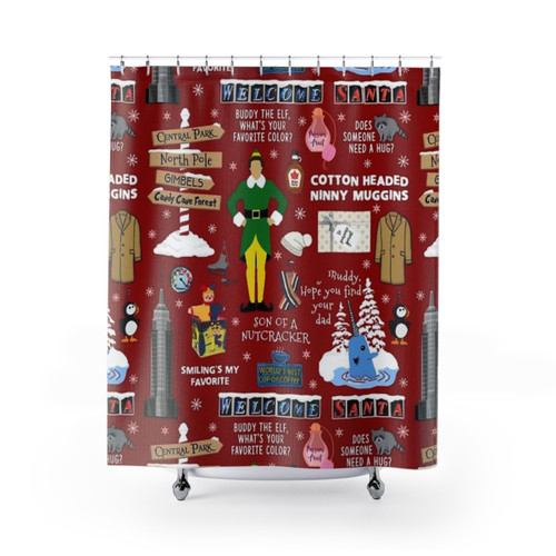 Elf Movie Christmas Shower Curtains