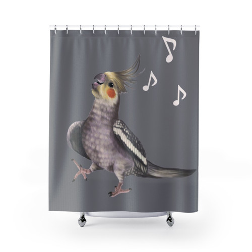 Singing Cockatiel Shower Curtains