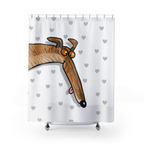 Brindle Dog Shower Curtains