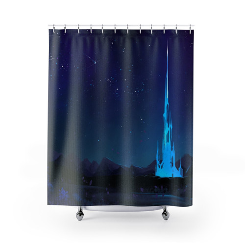 Lakeland at Night Shower Curtains - Final Fantasy Inspired