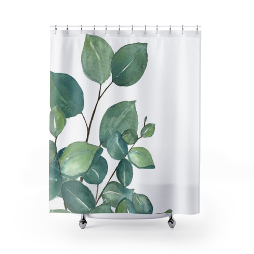 Eucalyptus Leaves Shower Curtains - Botanical Home Decor